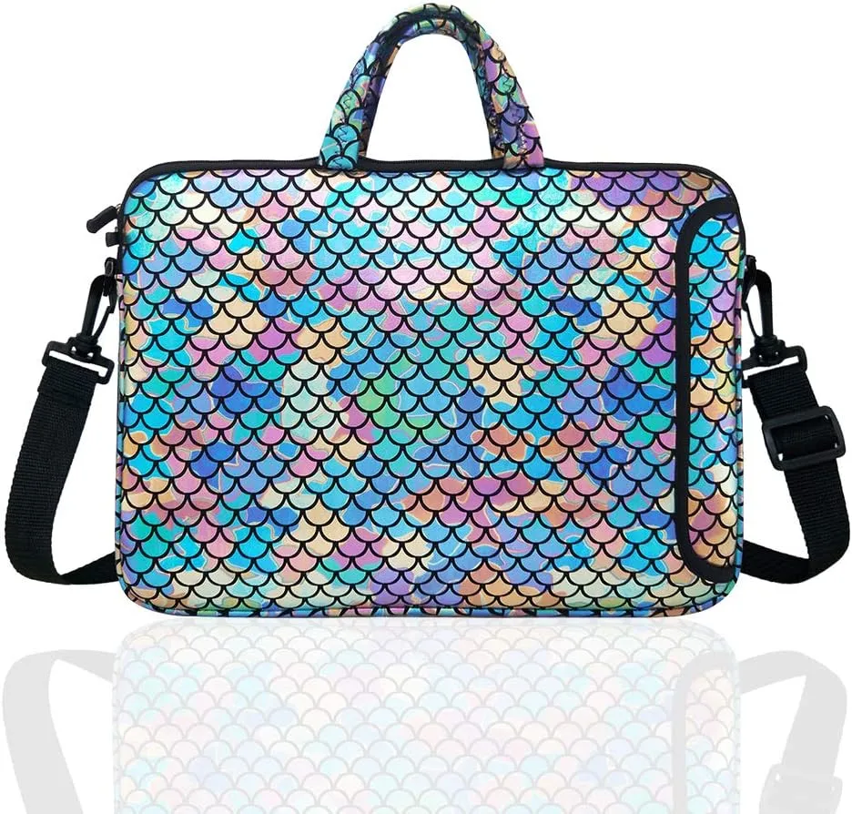 10.5-Inch Laptop Ipad Shoulder Carrying Bag Case For 9.6" 10" Tablet/Reader(Colorful)
