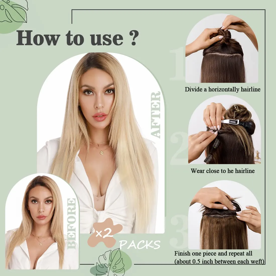 16 inch 90g Clip in Remy Human Hair Extensions Full Head 8 Pieces Set Long length Straight Very Soft Style Real Silky for Beauty #2 Dark Brown