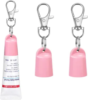 2 Pcs Keychain Holder for Aquaphor & Mario Badescu Lip Balm - Polypropylene Cap Accessory - Fit Lip Balm Keychain