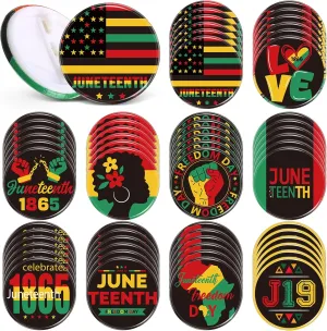 200 Pcs Juneteenth Party Favors Button Pins Black History Badge 1. 2 Inch Tinplate Brooch Lapel Badges Pins for Juneteenth Month Day Free-ish Since 1865 African American Freedom Day
