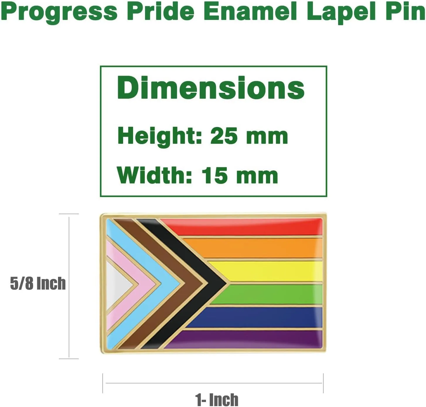 2/12/50/100Pcs New Progress Pride Lapel Pins Bulk- LGBT Transgender Rainbow Lesbian Bisexual Gay Progressive Pin Brooch Badge for Men Women Clothes Bags Hats