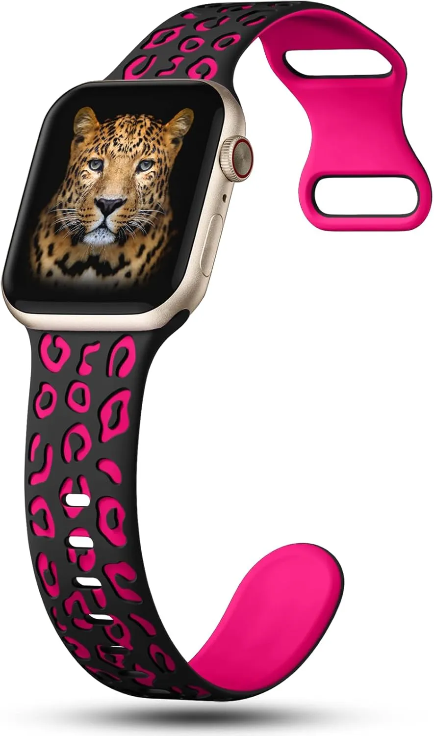 3 Pack Leopard Engraved Bands Compatible with Apple Watch Band 41mm 40mm 38mm 42mm 44mm 45mm 46mm 49mm Women, Soft Silicone Cheetah Embossed Sport Strap for iWatch Series 10 9 8 7 6 5 4 3 2 1 Ultra