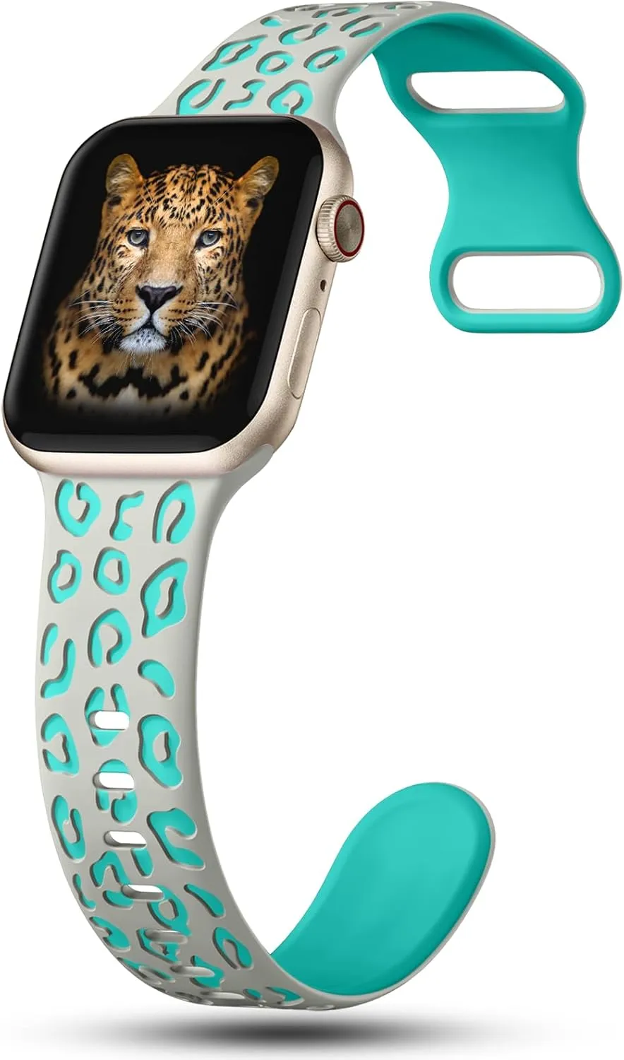 3 Pack Leopard Engraved Bands Compatible with Apple Watch Band 41mm 40mm 38mm 42mm 44mm 45mm 46mm 49mm Women, Soft Silicone Cheetah Embossed Sport Strap for iWatch Series 10 9 8 7 6 5 4 3 2 1 Ultra