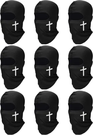 9 Pieces Ski Mask for Men Balaclava Face Mask Summer Face Mask Balaclava Full Face Mask Breathable Hood for Outdoor Use
