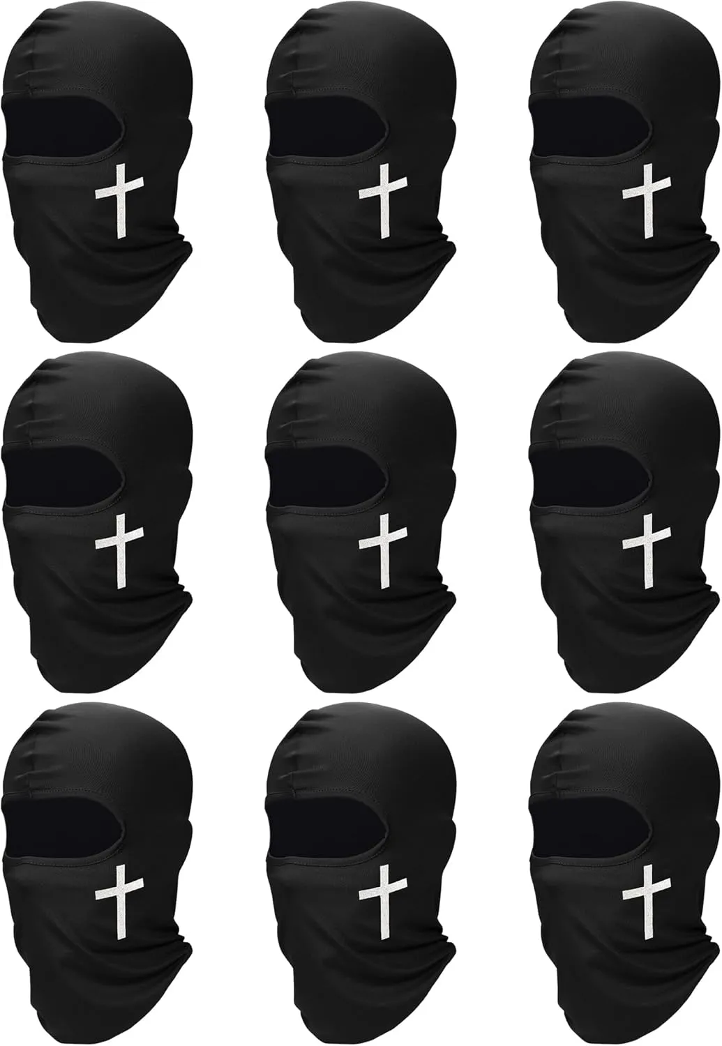9 Pieces Ski Mask for Men Balaclava Face Mask Summer Face Mask Balaclava Full Face Mask Breathable Hood for Outdoor Use