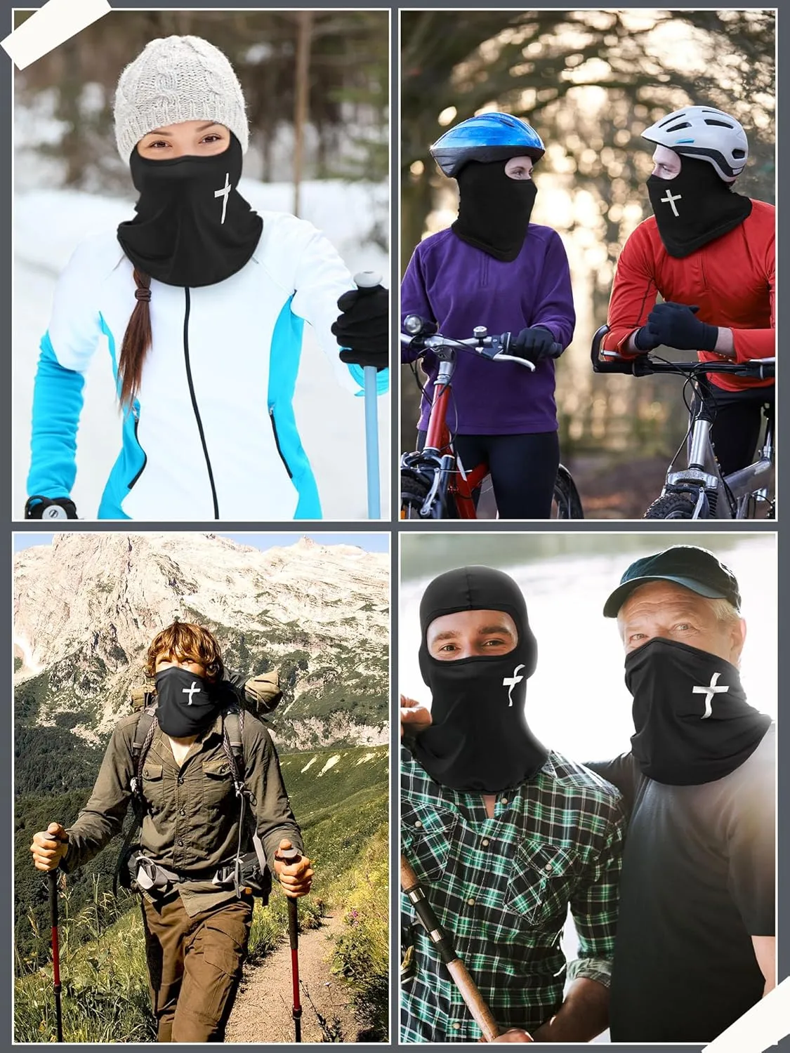 9 Pieces Ski Mask for Men Balaclava Face Mask Summer Face Mask Balaclava Full Face Mask Breathable Hood for Outdoor Use