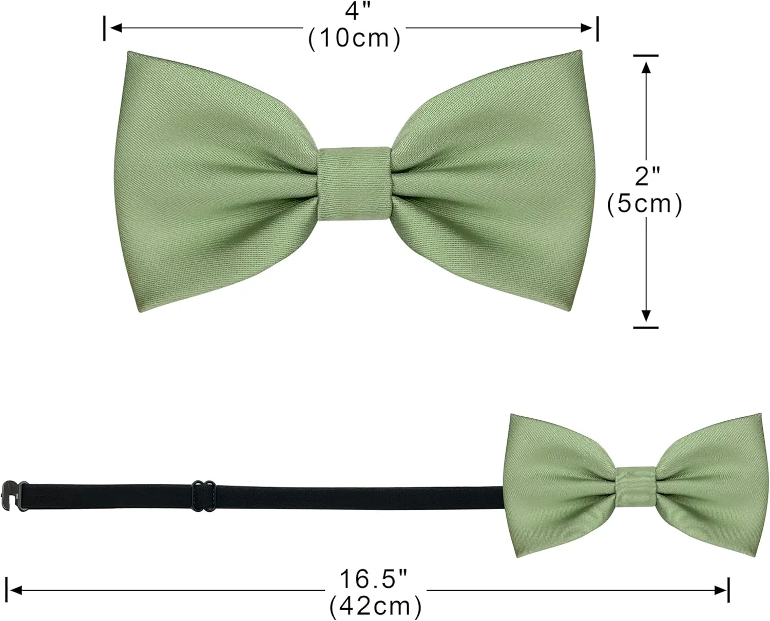 Adjustable Baby Boy Suspenders and Pre-tied Bow Tie, Kids Bowtie and Suspenders with 4 Strong Metal Clips