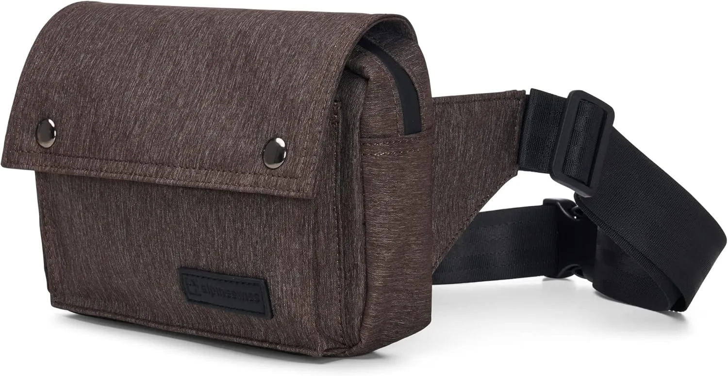 Alpine Swiss Fanny Pack Waist Bag Adjustable Belt Strap Crossbody Sling Bum Bag Brown