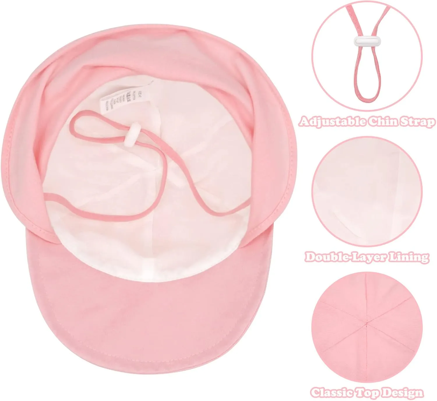 Baby Sun Hat Baby Hats with Neck Flap Infant Sun Hat UPF50  Cotton Toddler Beach Hat Newborn Sun Hat Baby Baseball Cap
