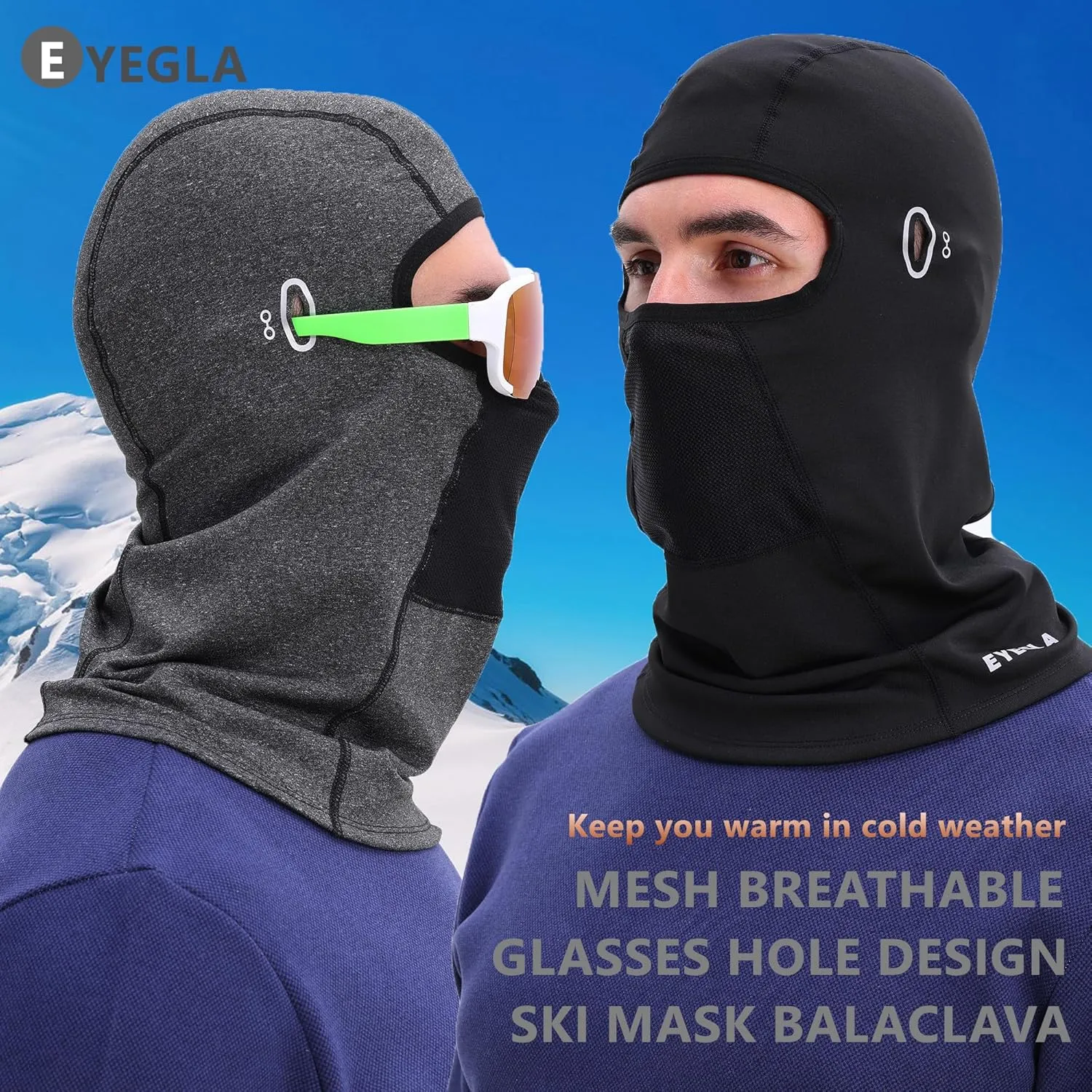 Balaclava Ski Mask for Men Cold Weather,Winter Thermal Face Mask Women for Snowboard Motorcycle Cycling