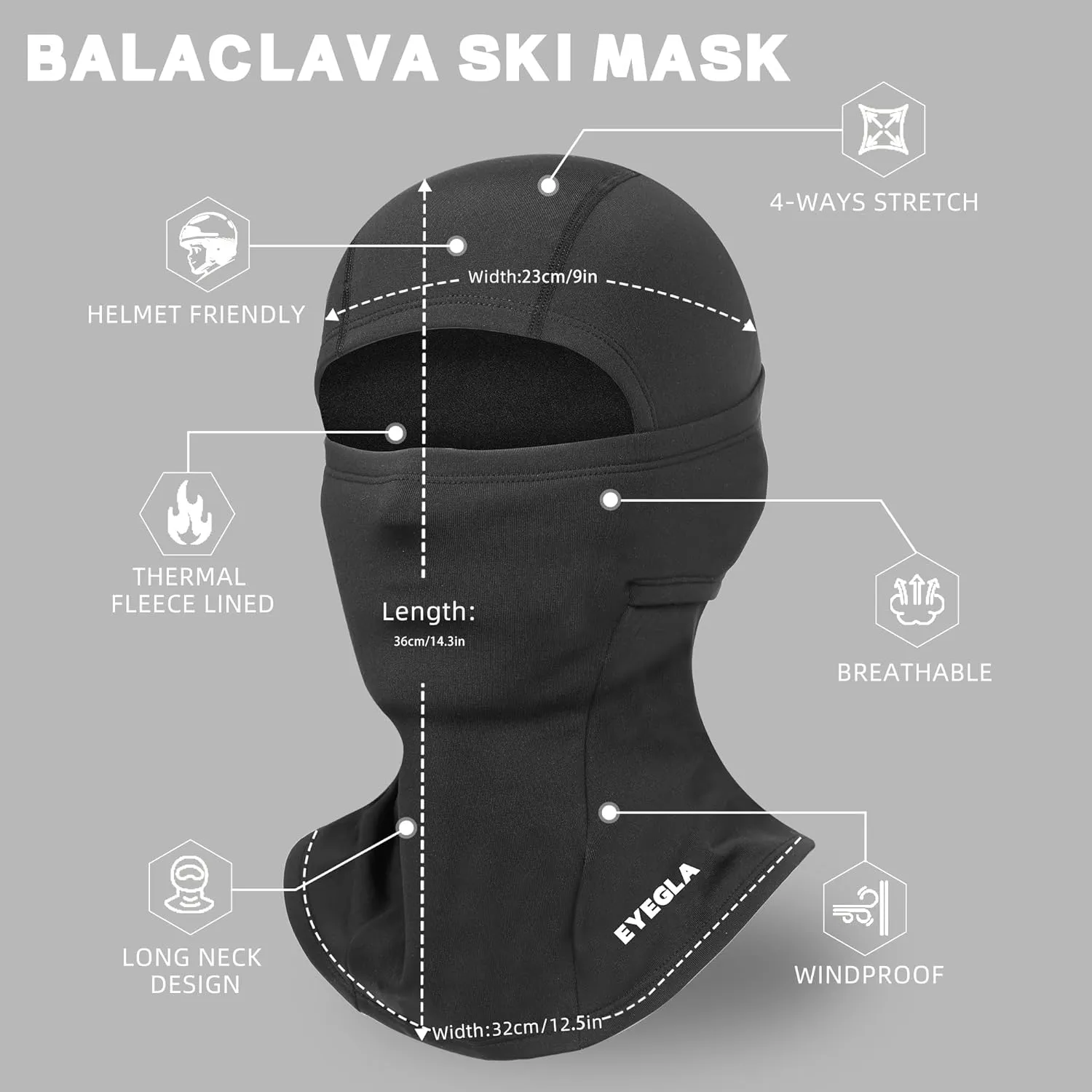 Balaclava Ski Mask for Men Cold Weather,Winter Thermal Face Mask Women for Snowboard Motorcycle Cycling