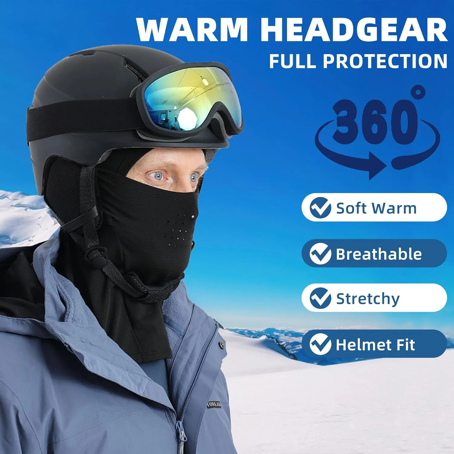 Balaclava Ski Mask for Men Cold Weather,Winter Thermal Face Mask Women for Snowboard Motorcycle Cycling