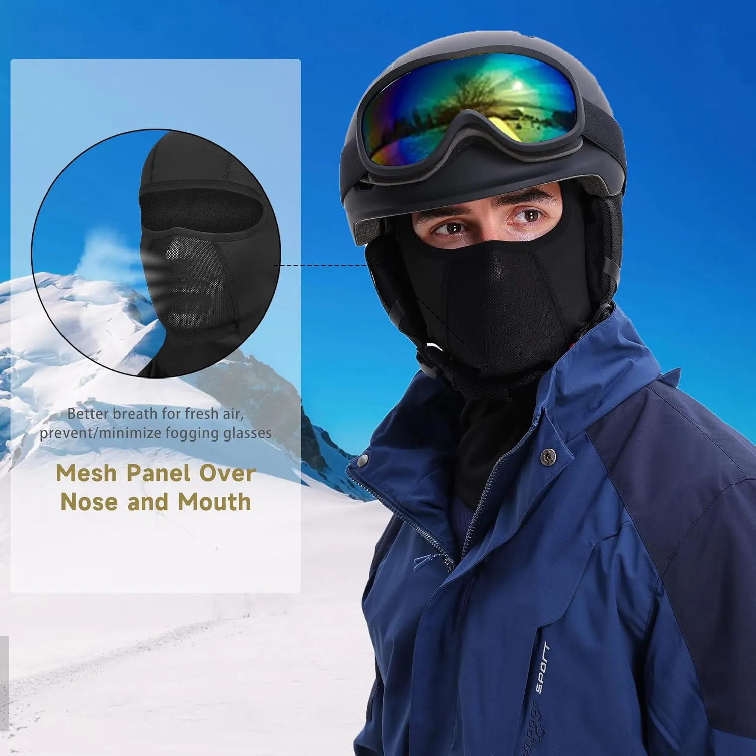 Balaclava Ski Mask for Men Cold Weather,Winter Thermal Face Mask Women for Snowboard Motorcycle Cycling