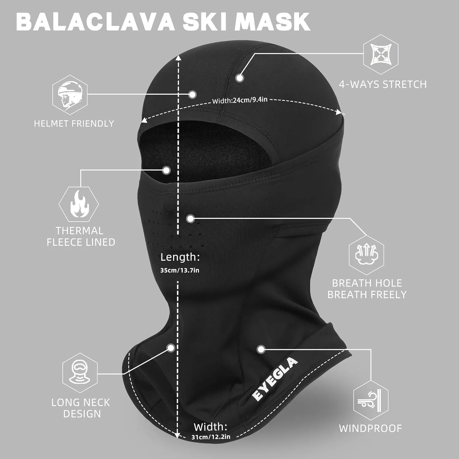 Balaclava Ski Mask for Men Cold Weather,Winter Thermal Face Mask Women for Snowboard Motorcycle Cycling