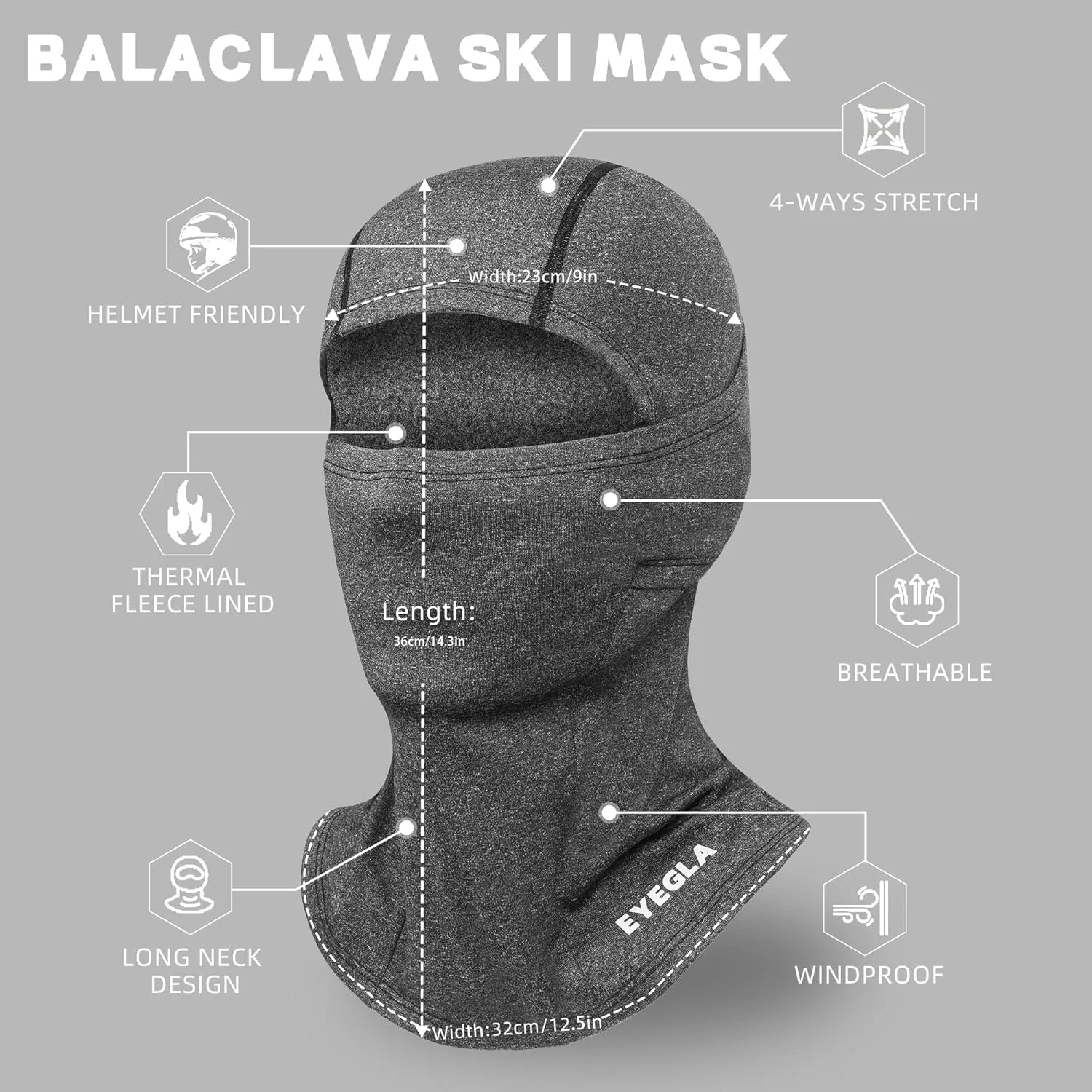 Balaclava Ski Mask for Men Cold Weather,Winter Thermal Face Mask Women for Snowboard Motorcycle Cycling