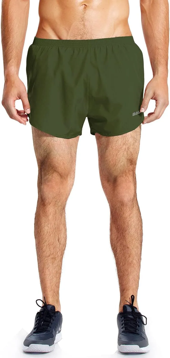 baleaf Men's 3 Running Shorts Gym Quick Dry Athletic Workout Pocket Lightweight Brief