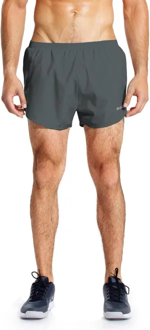 baleaf Men's 3 Running Shorts Gym Quick Dry Athletic Workout Pocket Lightweight Brief