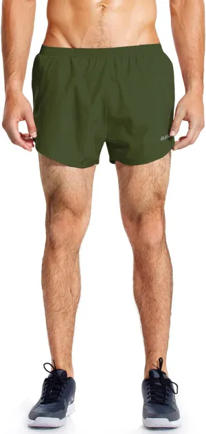 baleaf Men's 3 Running Shorts Gym Quick Dry Athletic Workout Pocket Lightweight Brief