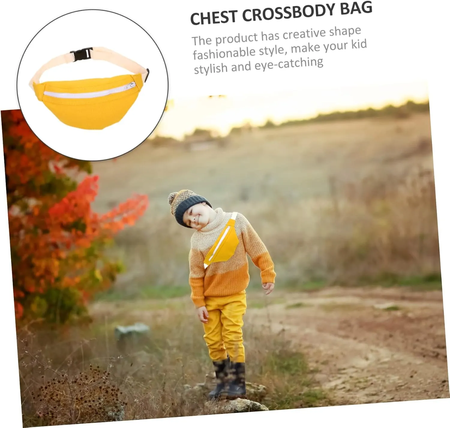BESPORTBLE Unisex Waist Bag for Lightweight Crossbody Chest Pack Portable Storage for Coins and More Fashionable Design for Boys