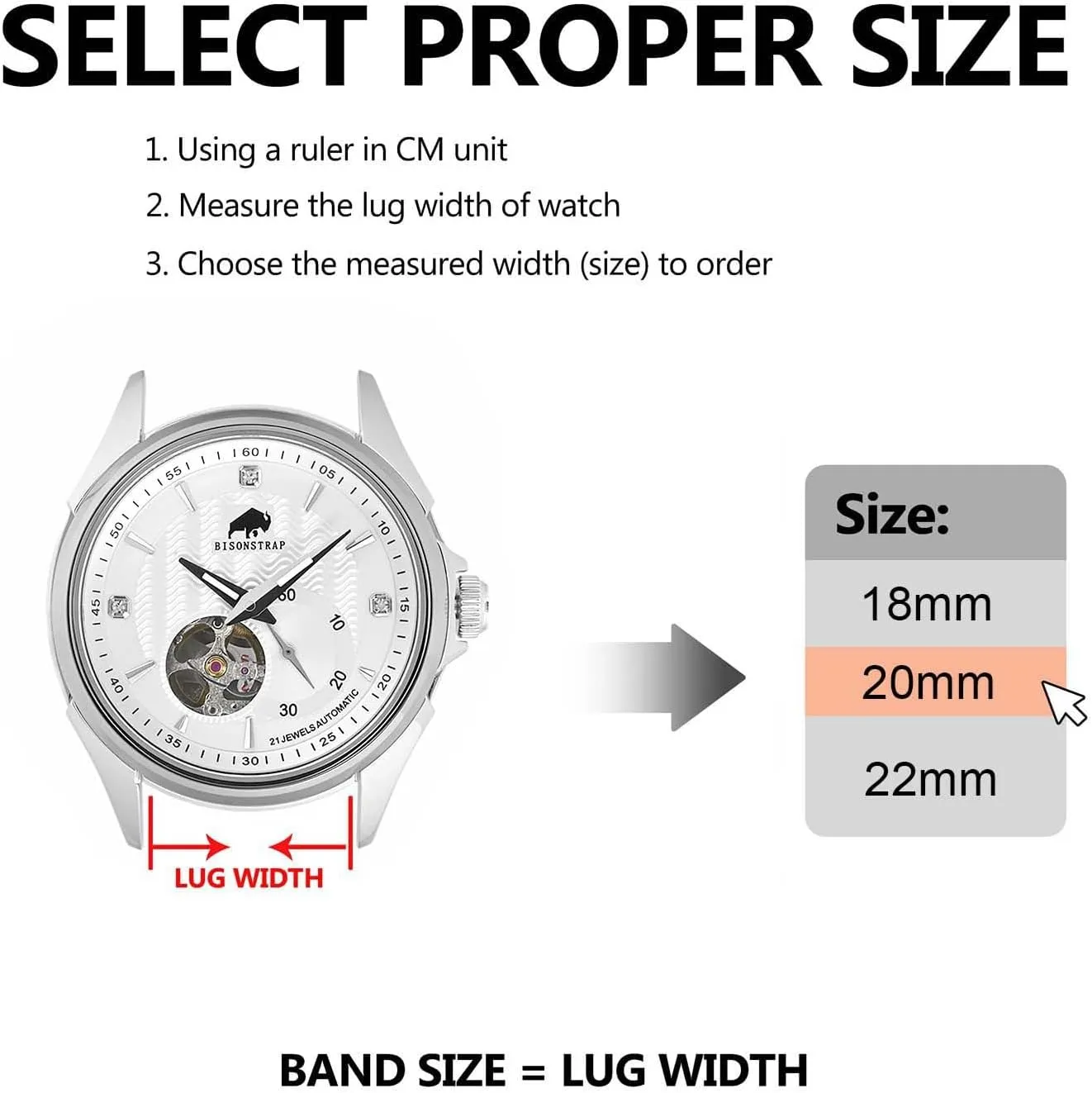 BISONSTRAP Nylon Watch Bands for Men, One-Piece Military Watch Straps, 18mm 20mm 22mm