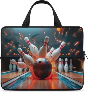 Bowling Ball Colorful Laptop Bag Laptop Case Computer Messenger Bag with Adjustable Shoulder Strap
