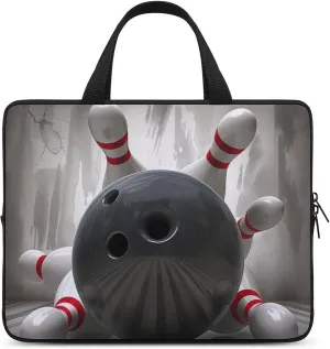 Bowling Ball Sports Laptop Bag Laptop Case Computer Messenger Bag with Adjustable Shoulder Strap
