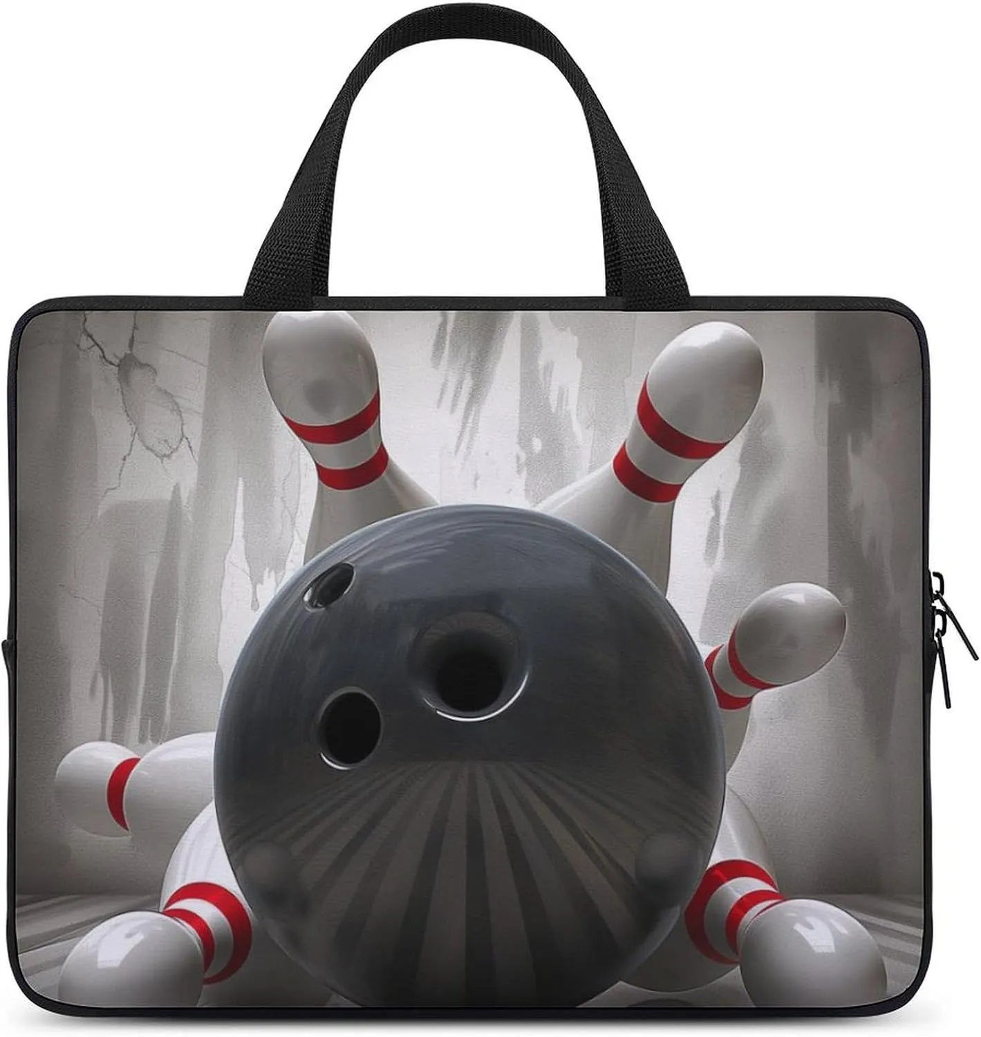 Bowling Ball Sports Laptop Bag Laptop Case Computer Messenger Bag with Adjustable Shoulder Strap