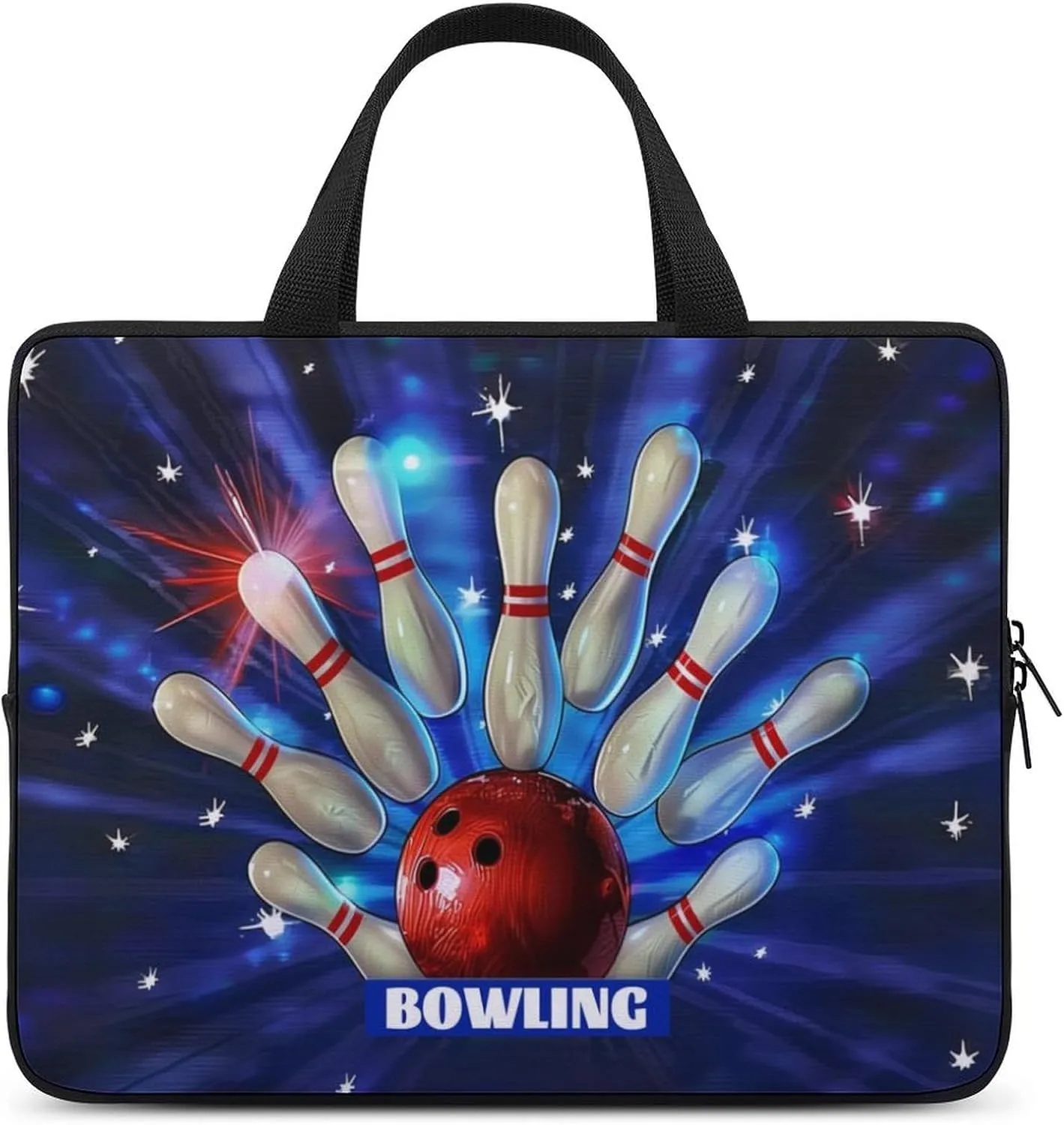 Bowling Pin Fantasy Laptop Bag Laptop Case Computer Messenger Bag with Adjustable Shoulder Strap