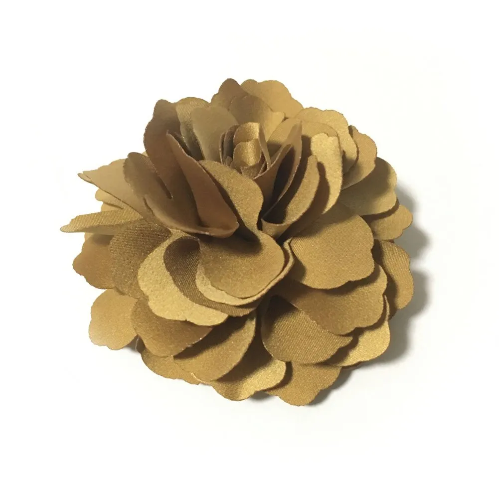 Camellias Flower Hair Clip and Brooch Pin 1 PCS(A74)(MustardYellow)