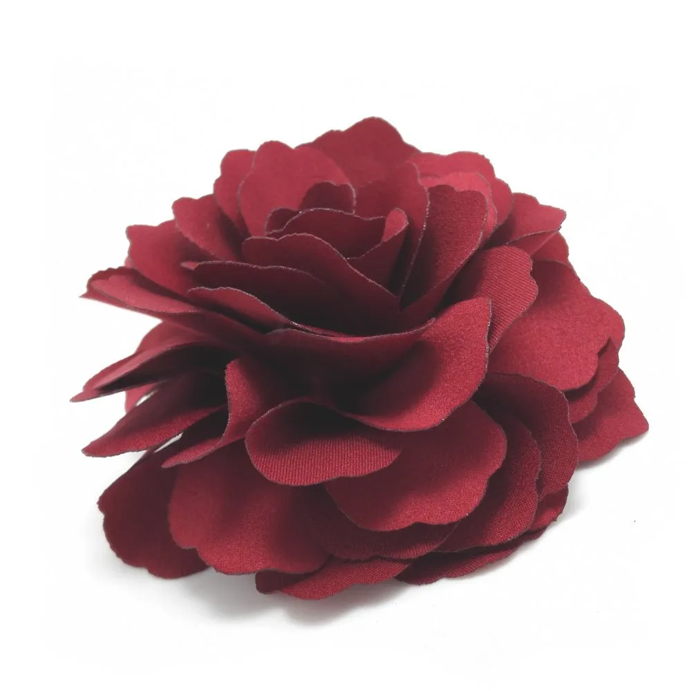 Camellias Flower Hair Clip and Brooch Pin 1 PCS(DarkRed)(A74)