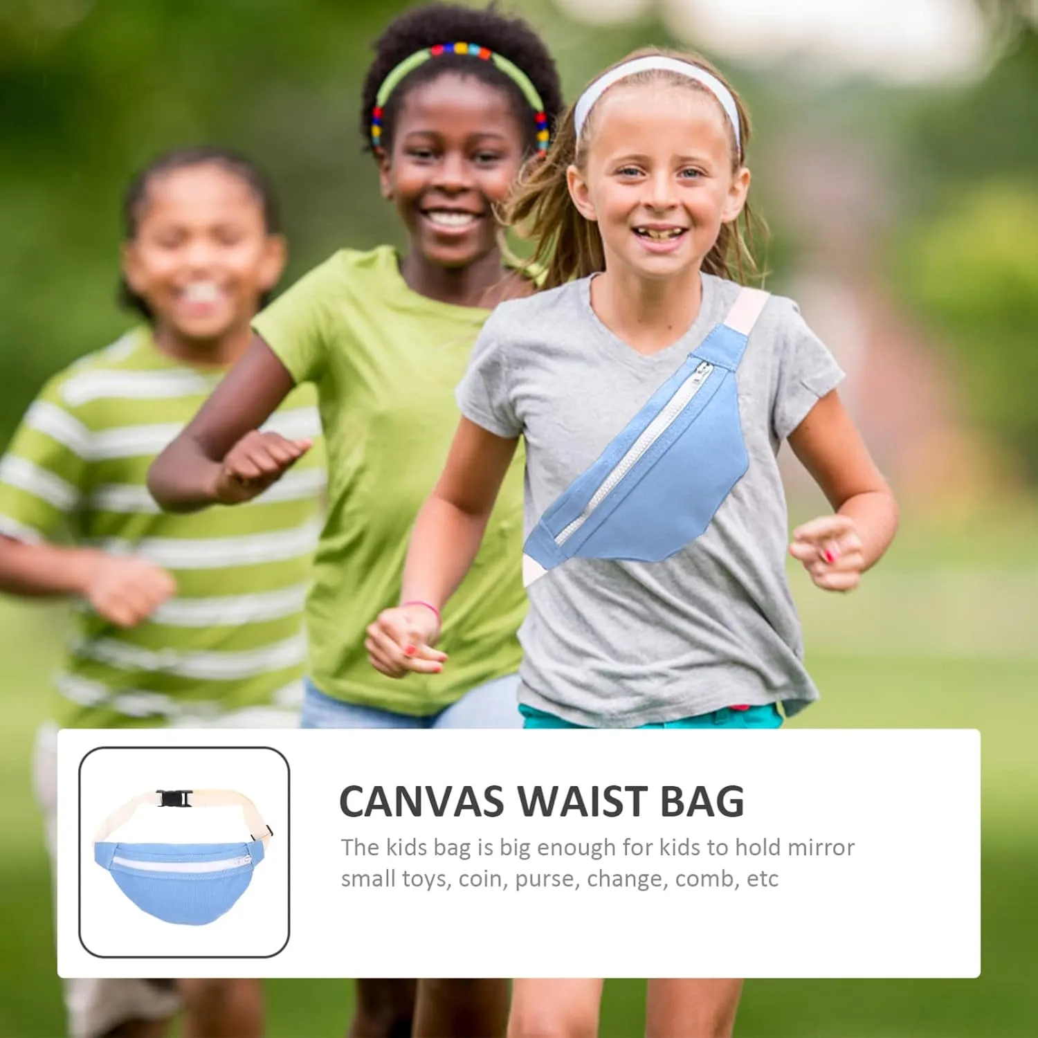 Canvas Waist Bag Crossbody Fanny Pack for Boys Durable Storage Bag for Outdoor Activities present for Birthday Holidays