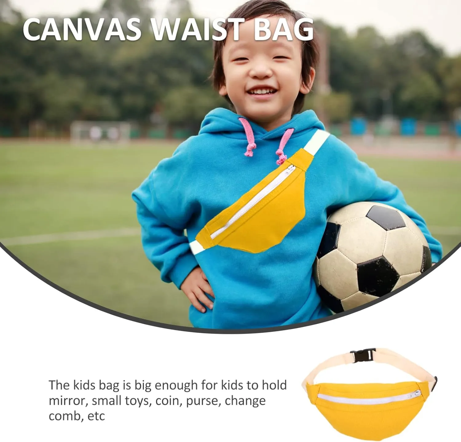 Canvas Waist Bag Portable Fanny Pack for Crossbody Bag for Boys and Durable and Stylish Storage for Keys Coins and More
