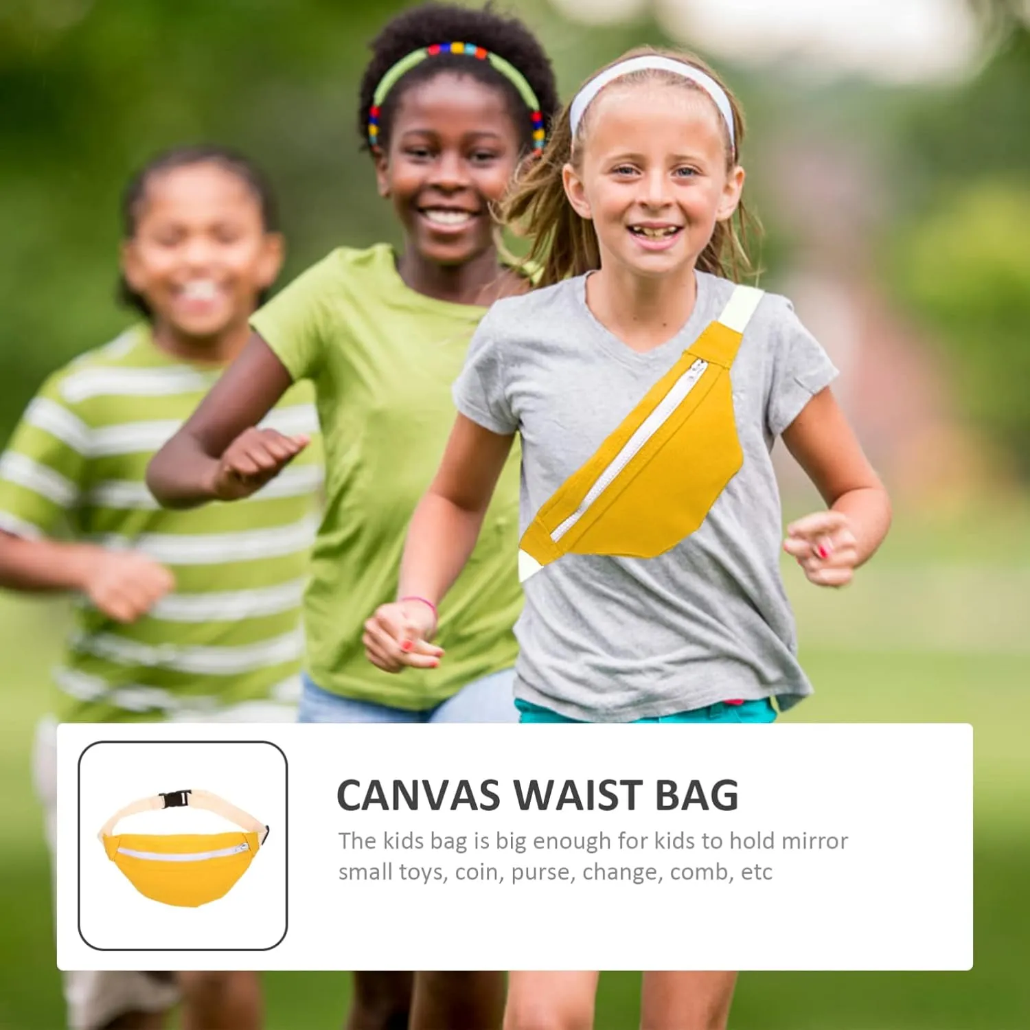 Canvas Waist Bag Portable Fanny Pack for Crossbody Bag for Boys and Durable and Stylish Storage for Keys Coins and More