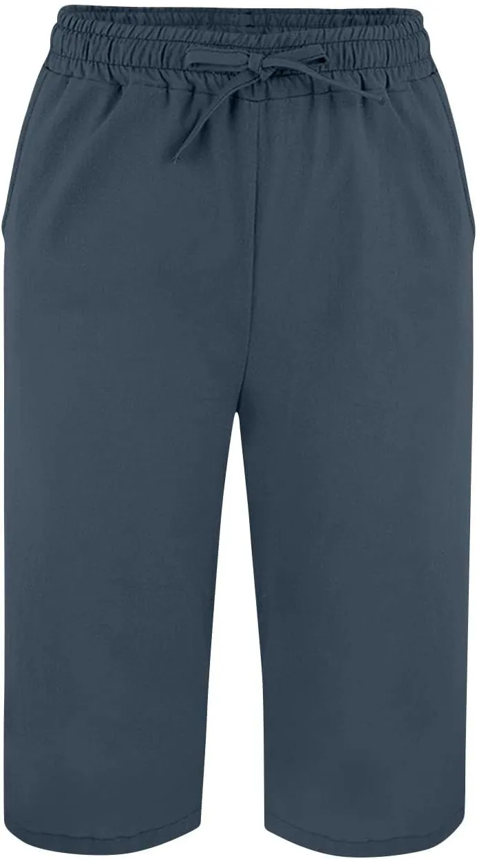 Capri Pants for Women Casual Summer Linen Cropped Pant Drawstring High Waisted Wide Leg Trouser Beach Vacation Capris