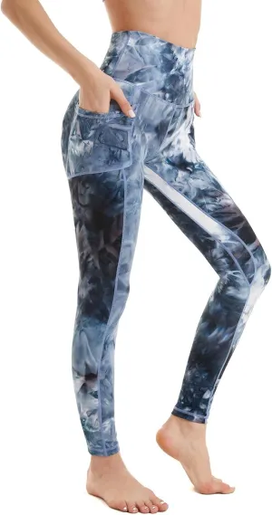 ccko High Waisted Leggings for Women with Pockets, Womens Yoga Pants Stretch Workout Leggings Tummy Control