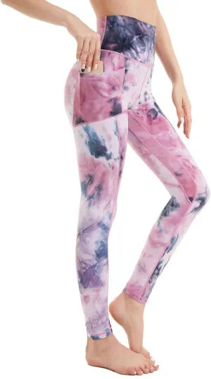 ccko High Waisted Leggings for Women with Pockets, Womens Yoga Pants Stretch Workout Leggings Tummy Control