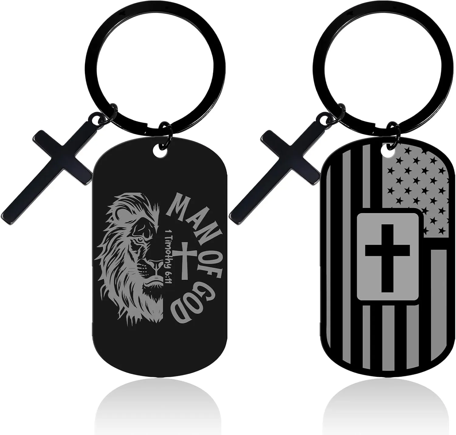 Christian Father's Day Gifts - Religious Man of God Keychain for Men, Bible Gift for Dad Husband Boysfriend Son, Graduation Birthday Easter Christmas Baptism Presents