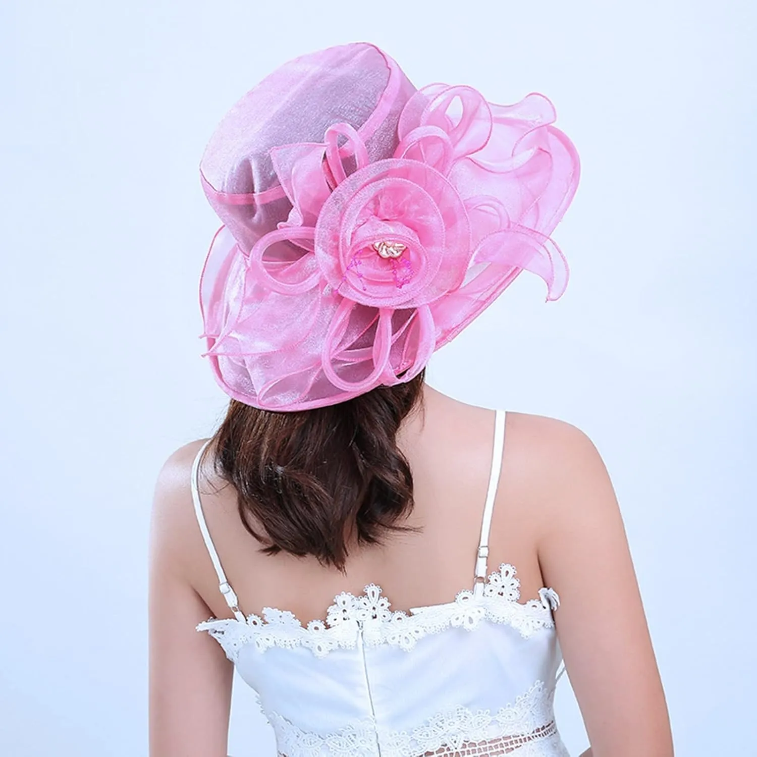 Church Hats for Women 2025 Elegant, Womens Kentucky Church Dress Derby Wedding Floral Tea Party Hat Sun Hats
