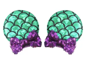 CLGIFT Baby/Toddler Minnie Ears Headband With Ariel Hair Clip