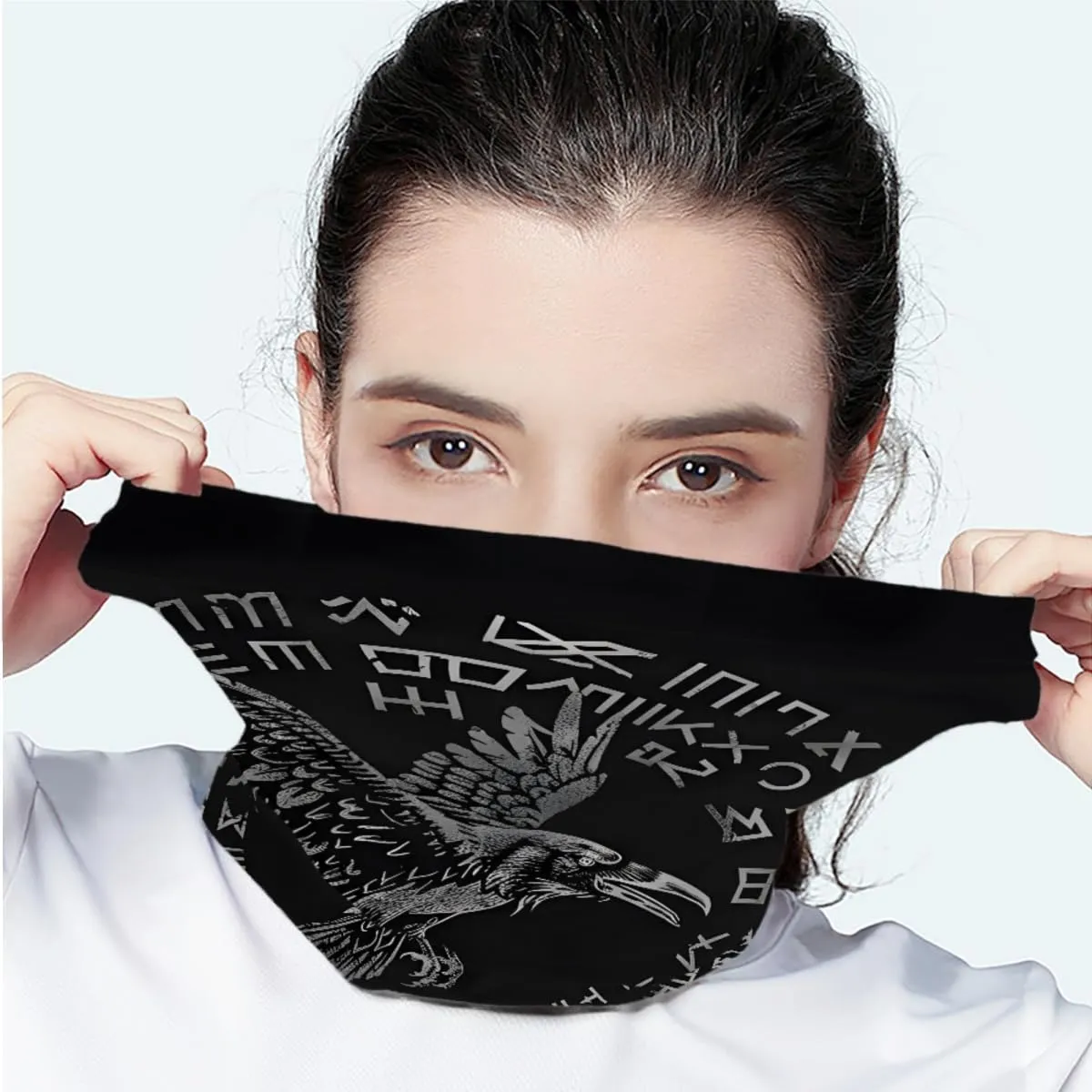 Cool Skull Face Bandanas Sports & Casual Headwear Viking Print Neck Gaiter, Headwrap, Balaclava, Helmet Liner
