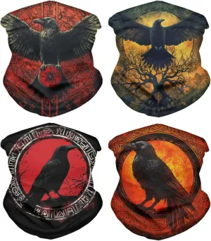 Cool Skull Face Bandanas Sports & Casual Headwear Viking Print Neck Gaiter, Headwrap, Balaclava, Helmet Liner