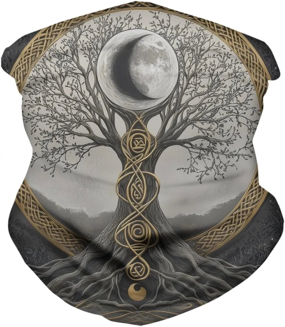 Cool Skull Face Bandanas Sports & Casual Headwear Viking Print Neck Gaiter, Headwrap, Balaclava, Helmet Liner