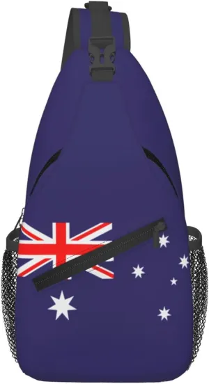 Cute Australia Flag Sling Backpack Multipurpose Crossbody Sling Bag Travel Hiking Crossbody Shoulder Bag Backpack
