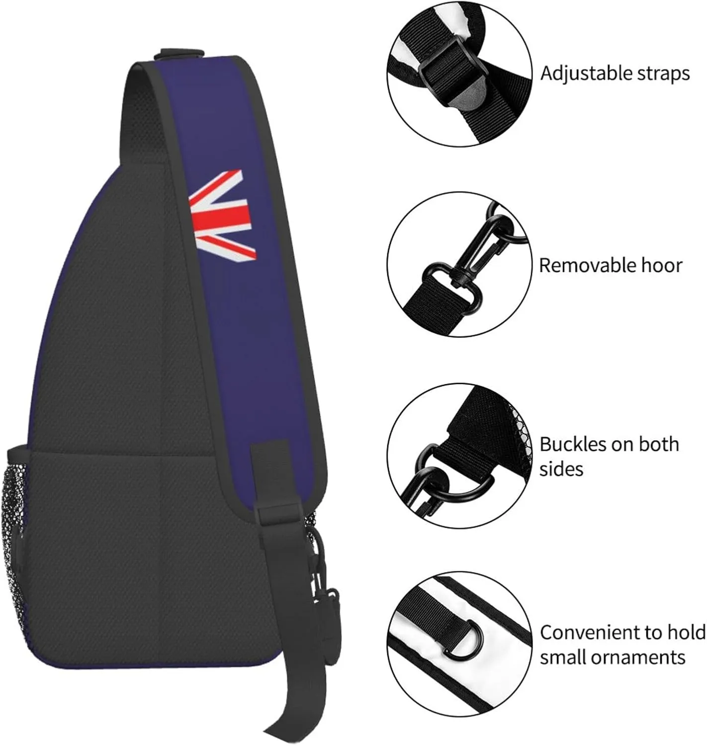 Cute Australia Flag Sling Backpack Multipurpose Crossbody Sling Bag Travel Hiking Crossbody Shoulder Bag Backpack