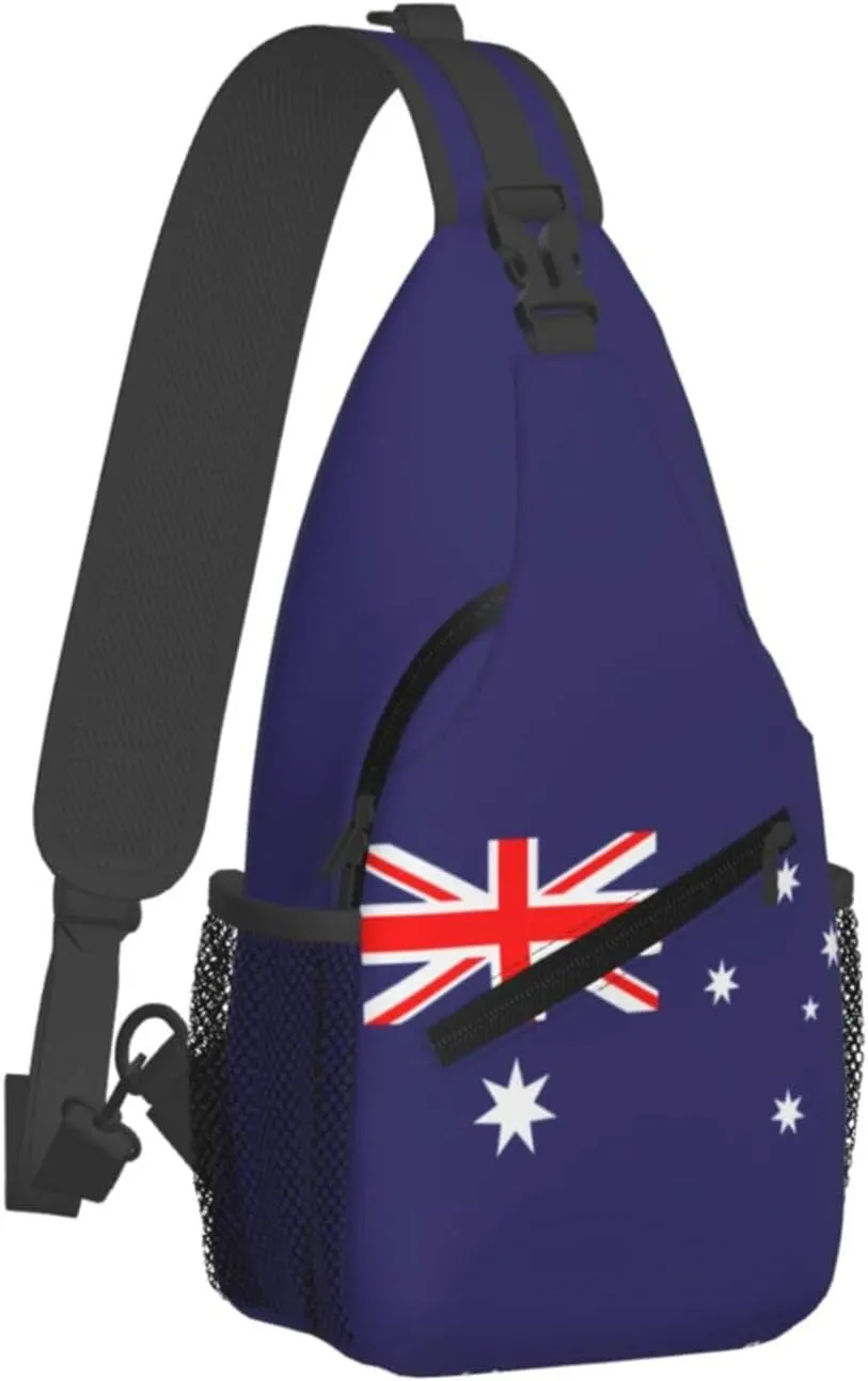 Cute Australia Flag Sling Backpack Multipurpose Crossbody Sling Bag Travel Hiking Crossbody Shoulder Bag Backpack