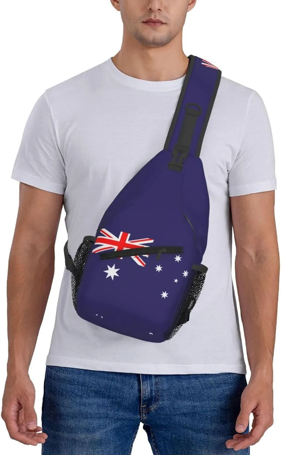 Cute Australia Flag Sling Backpack Multipurpose Crossbody Sling Bag Travel Hiking Crossbody Shoulder Bag Backpack