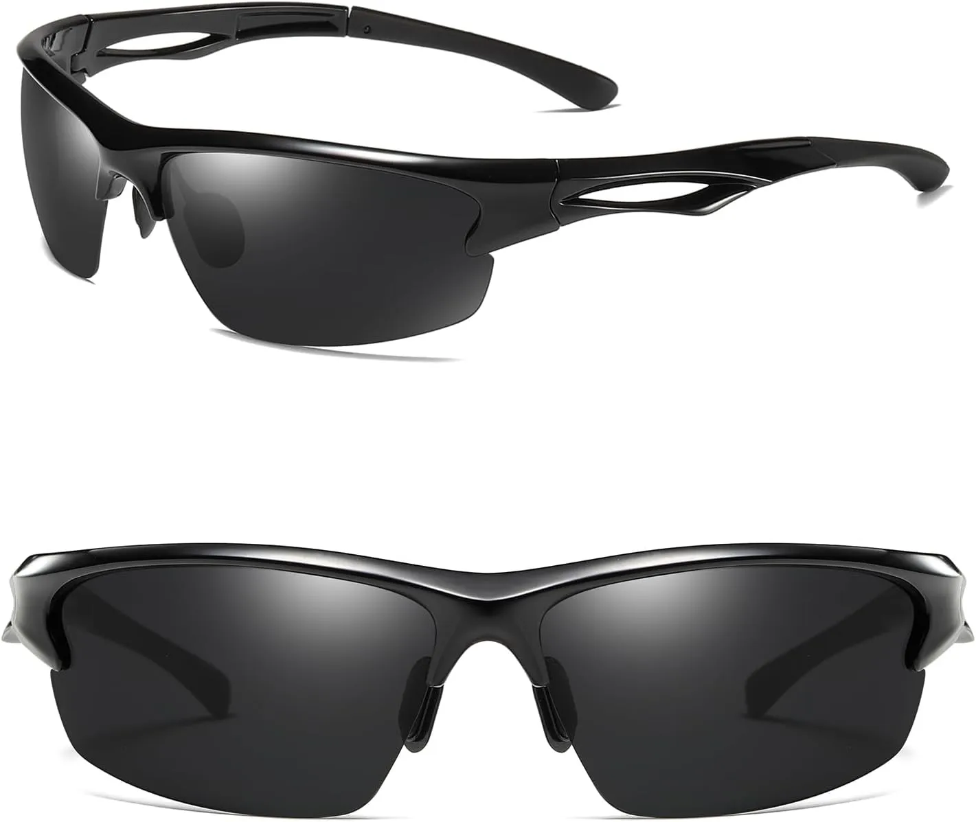 Cycling Sun Glasses Polarized Sports Sunglasses for Men,Wrap Around UV400 Protection for Fishing Driving