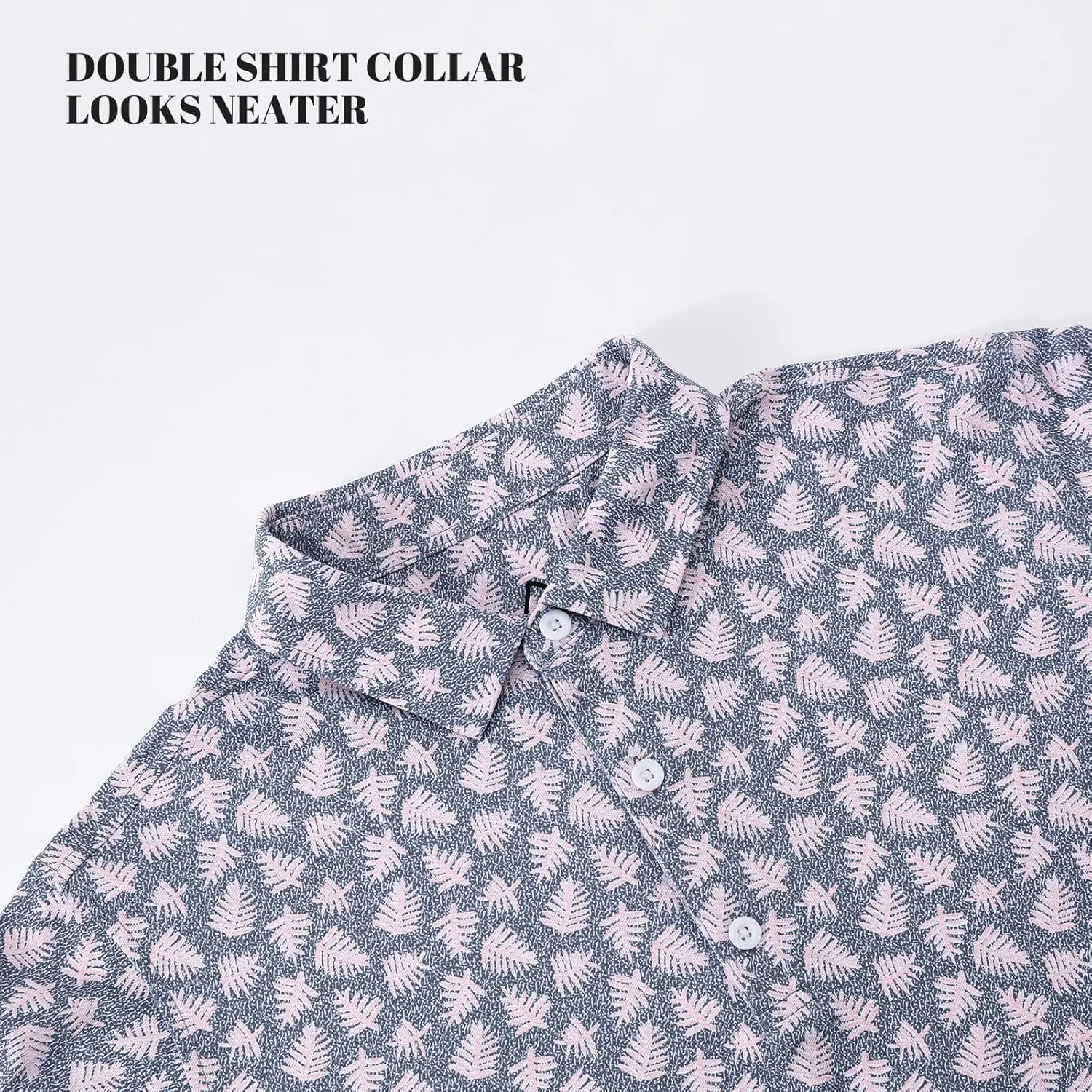DEOLAX Mens Polo Shirts Moisture Wicking Dry Fit Performance Mens Golf Shirt Regular Fit Fashion Print Short Sleeve Polo