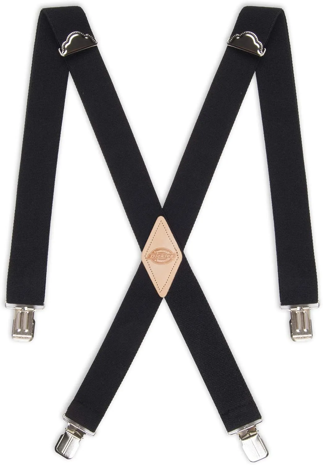 Dickies Men's 1 1/2 inch Solid Straight Clip Adjustable X Back Suspender