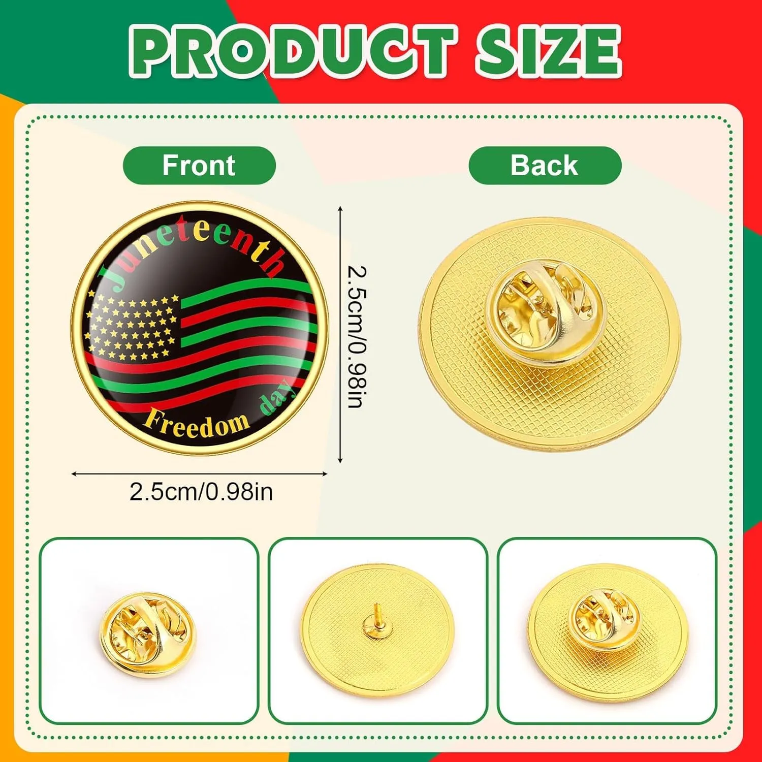DTOFOOT 30PCS Juneteenth Freedom Day Buttons Black History Enamel Brooch Pins Free-ish Since 1865 Lapel Badges Black Emancipation Day Activity Supplies Gift Juneteenth Day Party Favors Accessories